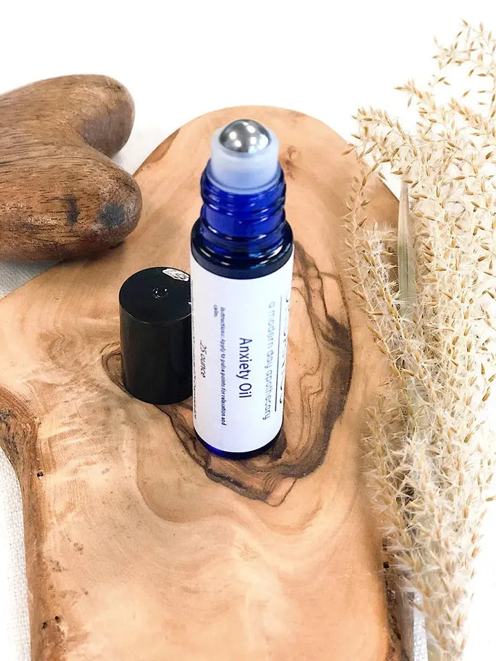 Anxiety Roller Ball With Organic Basil Essential Oil By Butter Me Up Organics Butter Me Up Organics 