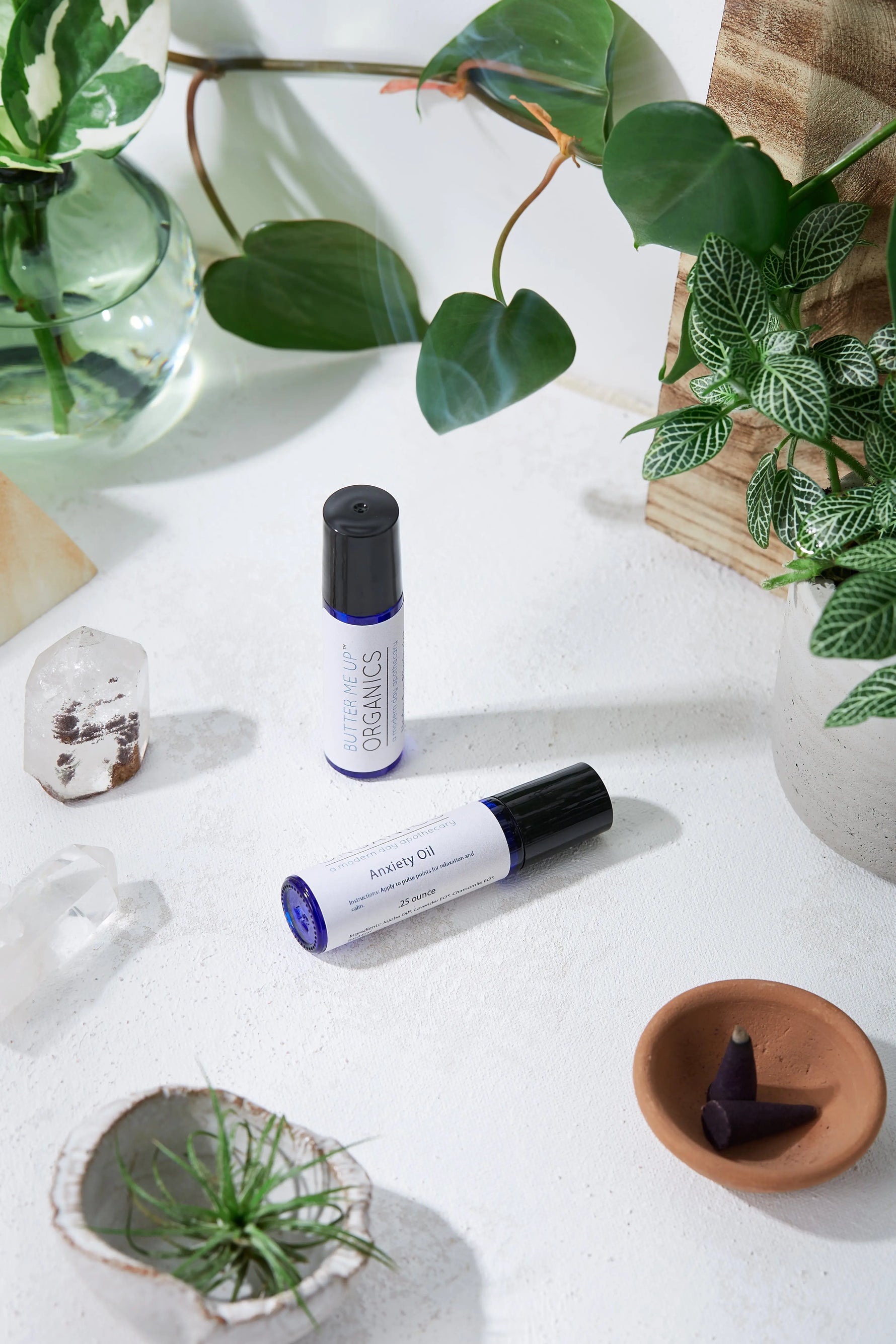 Anxiety Roller Ball With Organic Basil Essential Oil By Butter Me Up Organics Butter Me Up Organics 