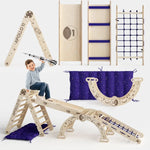 Goodevas Apollo 5in1 Climbing Set Pikler Triangle Net Arch Slide Board and Cushion - Toys & Games > Outdoor Play Equipment > Swing Sets & Playsets