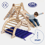 Goodevas Apollo 5in1 Climbing Set Pikler Triangle Net Arch Slide Board and Cushion - Toys & Games > Outdoor Play Equipment > Swing Sets & Playsets