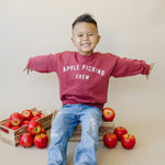 Little Joy Co. Apple Picking Lightweight Crewneck Sweatshirt For Kids - Apparel & Accessories > Clothing > Baby & Toddler Clothing > Baby & Toddler Tops > Sweatshirts