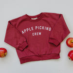 Little Joy Co. Apple Picking Lightweight Crewneck Sweatshirt For Kids - Apparel & Accessories > Clothing > Baby & Toddler Clothing > Baby & Toddler Tops > Sweatshirts