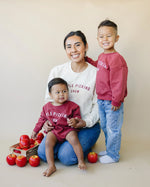 Little Joy Co. Apple Picking Lightweight Crewneck Sweatshirt For Kids - Apparel & Accessories > Clothing > Baby & Toddler Clothing > Baby & Toddler Tops > Sweatshirts