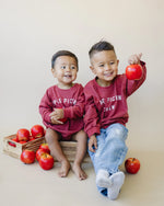 Little Joy Co. Apple Picking Lightweight Crewneck Sweatshirt For Kids - Apparel & Accessories > Clothing > Baby & Toddler Clothing > Baby & Toddler Tops > Sweatshirts