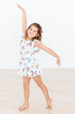 Mila & Rose ® April Showers Short Sleeve Twirl Leotard for Tiny Dancers - Everetts Place Boutique - 