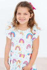 Mila & Rose ® April Showers Short Sleeve Twirl Leotard for Tiny Dancers - Everetts Place Boutique - 