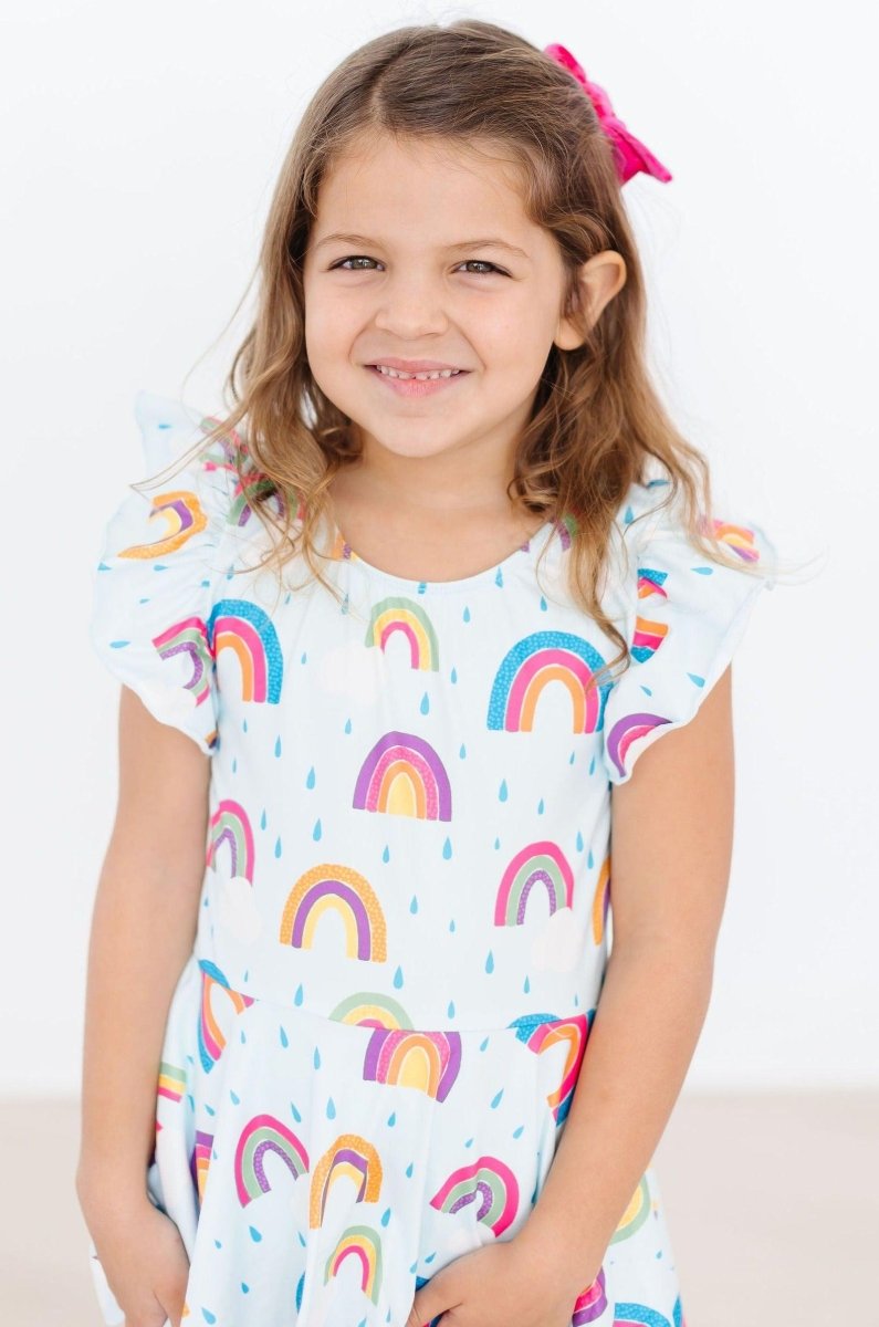 Mila & Rose ® April Showers Short Sleeve Twirl Leotard for Tiny Dancers - Everetts Place Boutique - 