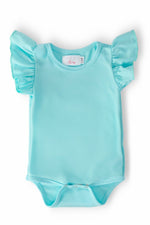 Mila & Rose ® Aqua Flutter Short Sleeve Bodysuit For Babies Mila And Rose - Everetts Place Boutique - 