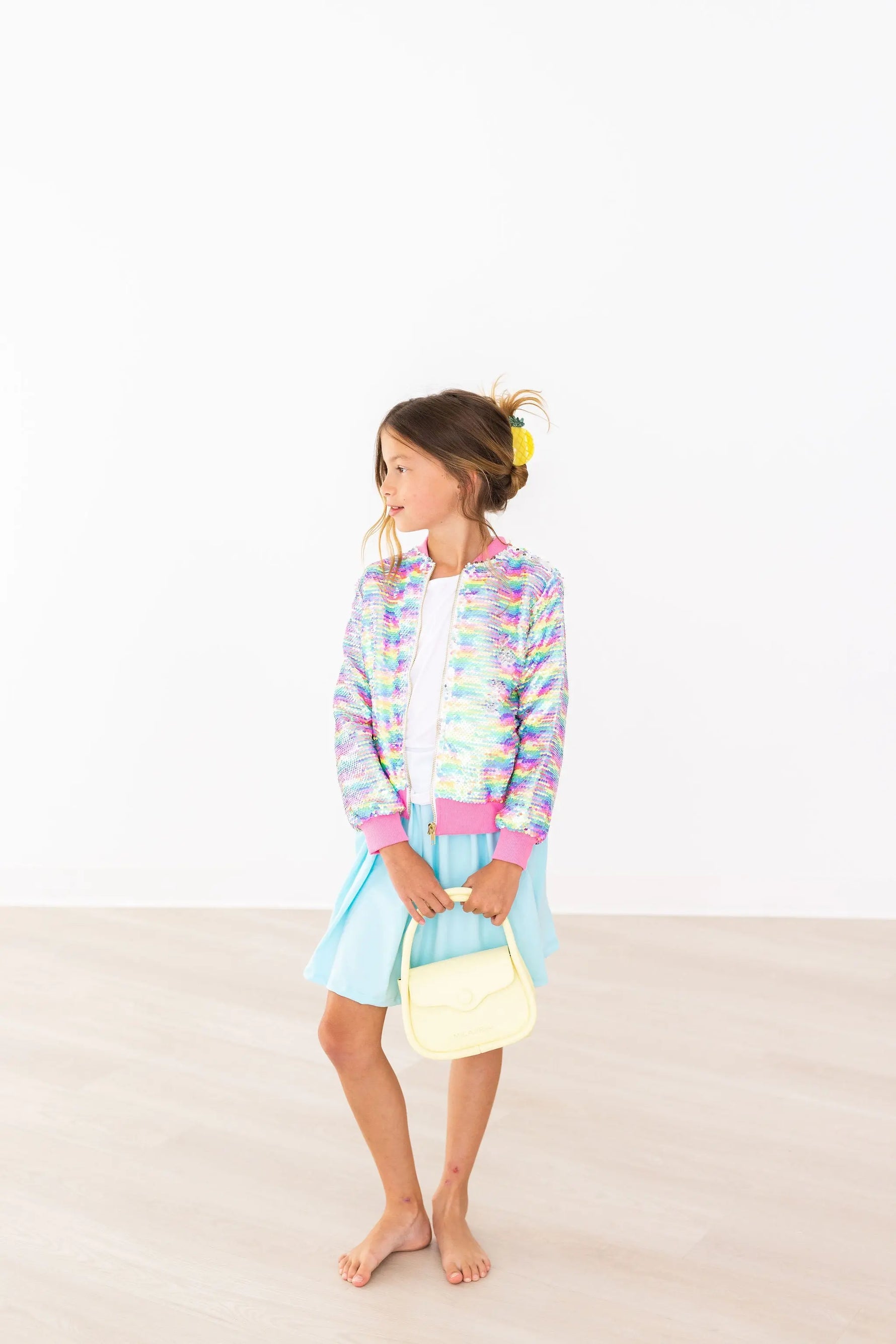Aqua Twirl Skort With Attached Shorts Mila And Rose Kids Mila & Rose ® Everetts Place: Online Boutique