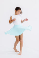 Aqua Twirl Skort With Attached Shorts Mila And Rose Kids Mila & Rose ® Everetts Place: Online Boutique