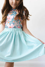 Aqua Twirl Skort With Attached Shorts Mila And Rose Kids Mila & Rose ® Everetts Place: Online Boutique