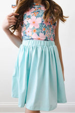 Aqua Twirl Skort With Attached Shorts Mila And Rose Kids Mila & Rose ® Everetts Place: Online Boutique