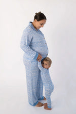 Bubble Baby Arctic Fair Isle | Adult Button Pajama Top - 