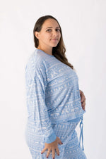 Bubble Baby Arctic Fair Isle | Adult Long Sleeve Lounge Top - 