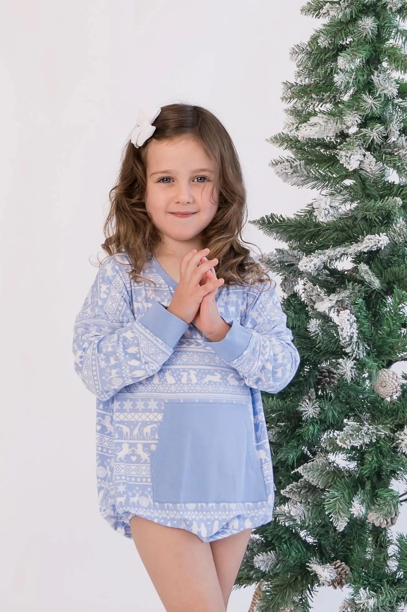 Bubble Baby Arctic Fair Isle | Long Sleeve Bubble Romper - 