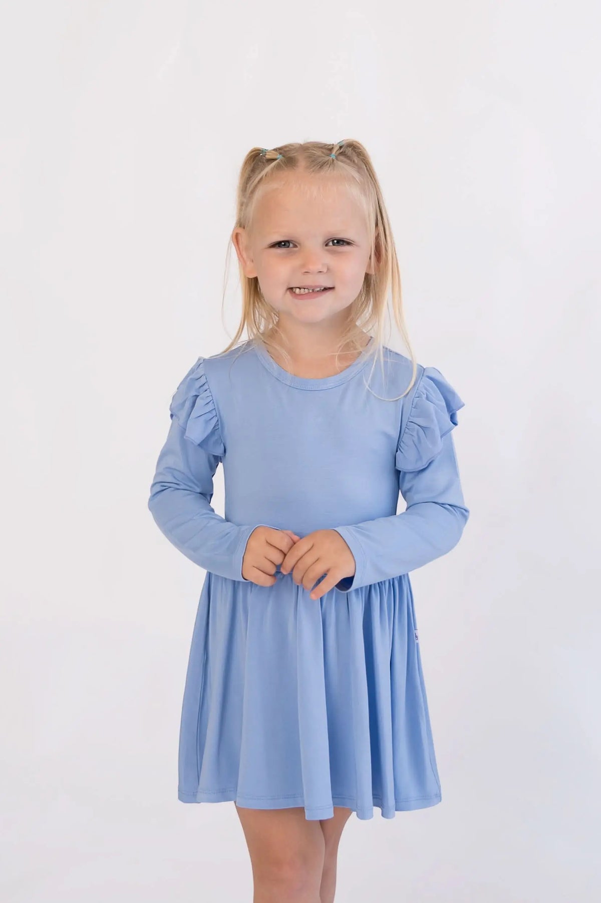 Arctic | Long Sleeve Flutter Bodysuit Dress - Dress, One-piece garment, Day Dress, Ruffle, Child | Everetts Place