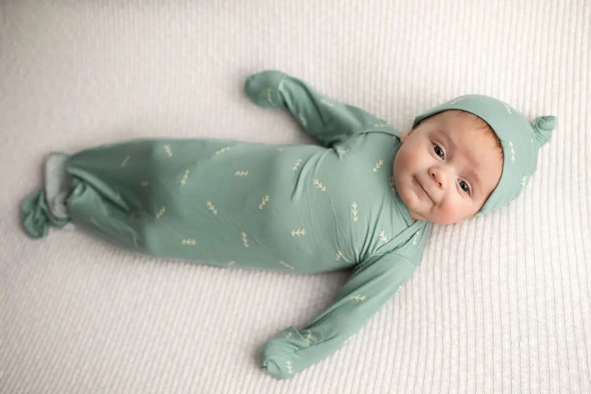 Three Little Tots Arrow Knotted Newborn Gown - 
