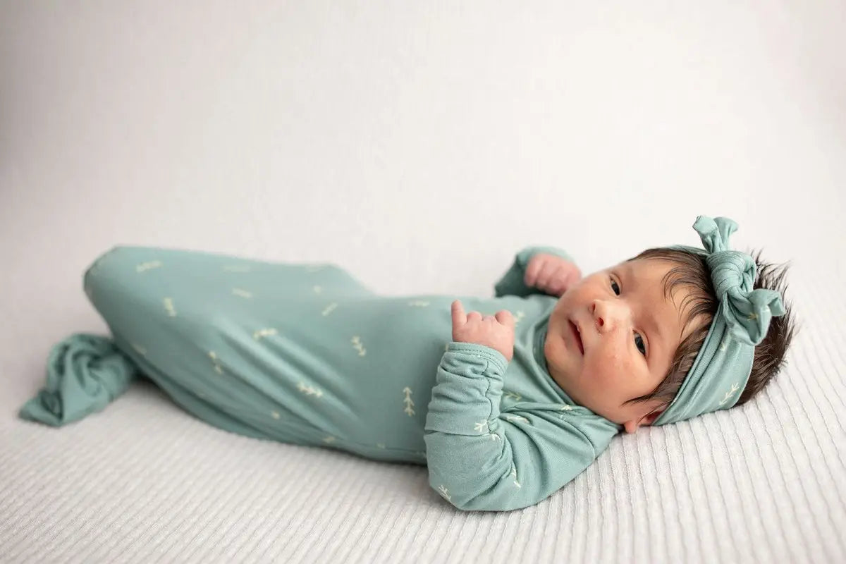 Three Little Tots Arrow Knotted Newborn Gown - 