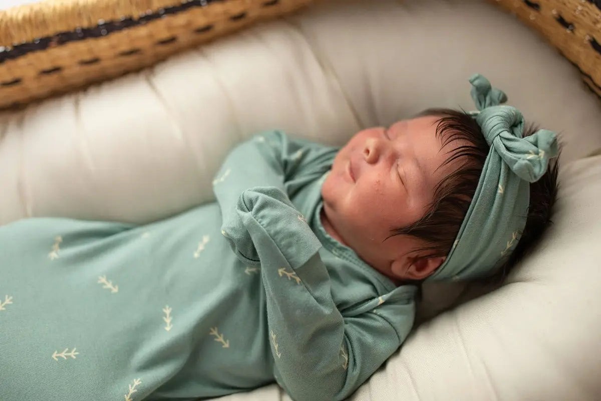 Three Little Tots Arrow Knotted Newborn Gown - 