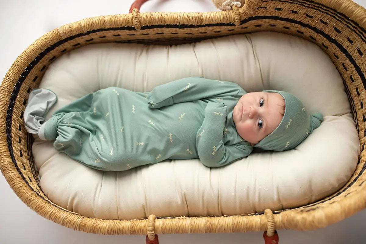 Three Little Tots Arrow Knotted Newborn Gown - 