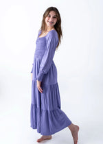 Bubble Baby Aster | Adult Long Sleeve Smocked Dress - 