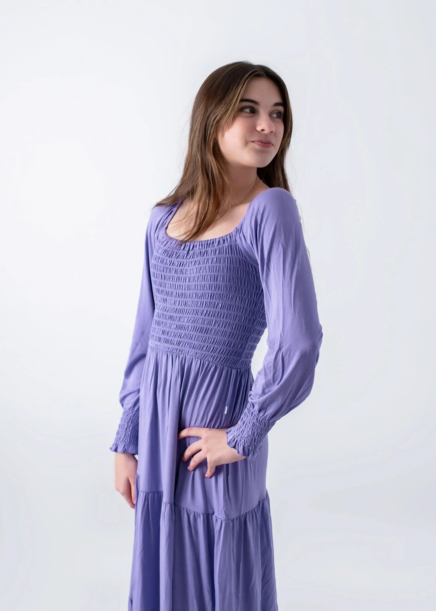Aster Long Sleeve Smocked Dress – Everetts Place