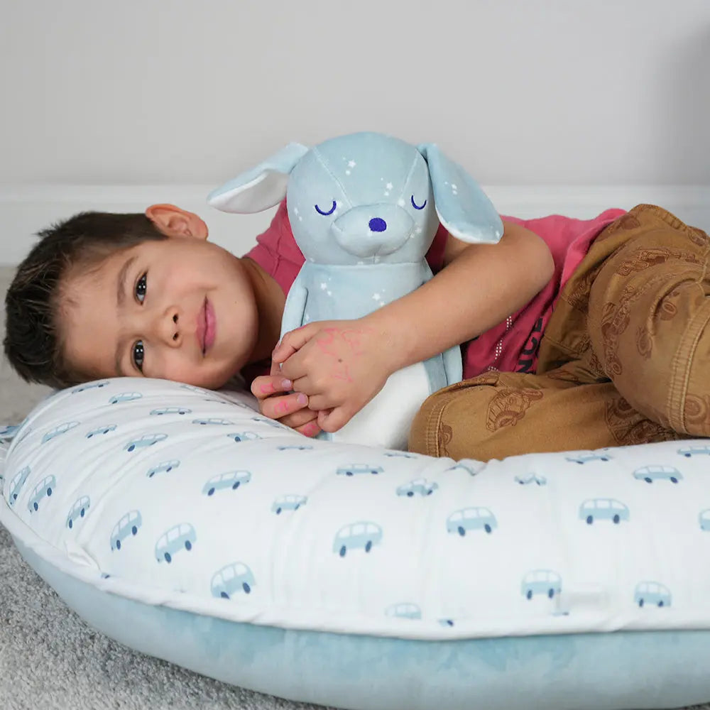 Atlas Puppy Mini Printed Plush Toy for Safe Playtime Fun and Easy to Grab Ears 8 Inch Goosewaddle® | Newborn Baby Blankets Toys Teethers Bibs & More