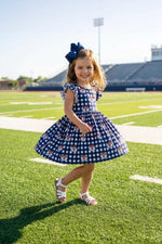 Polyester Blend Twirl Dress - Auburn Plaid by Mila & Rose ® (view 6 of 7)