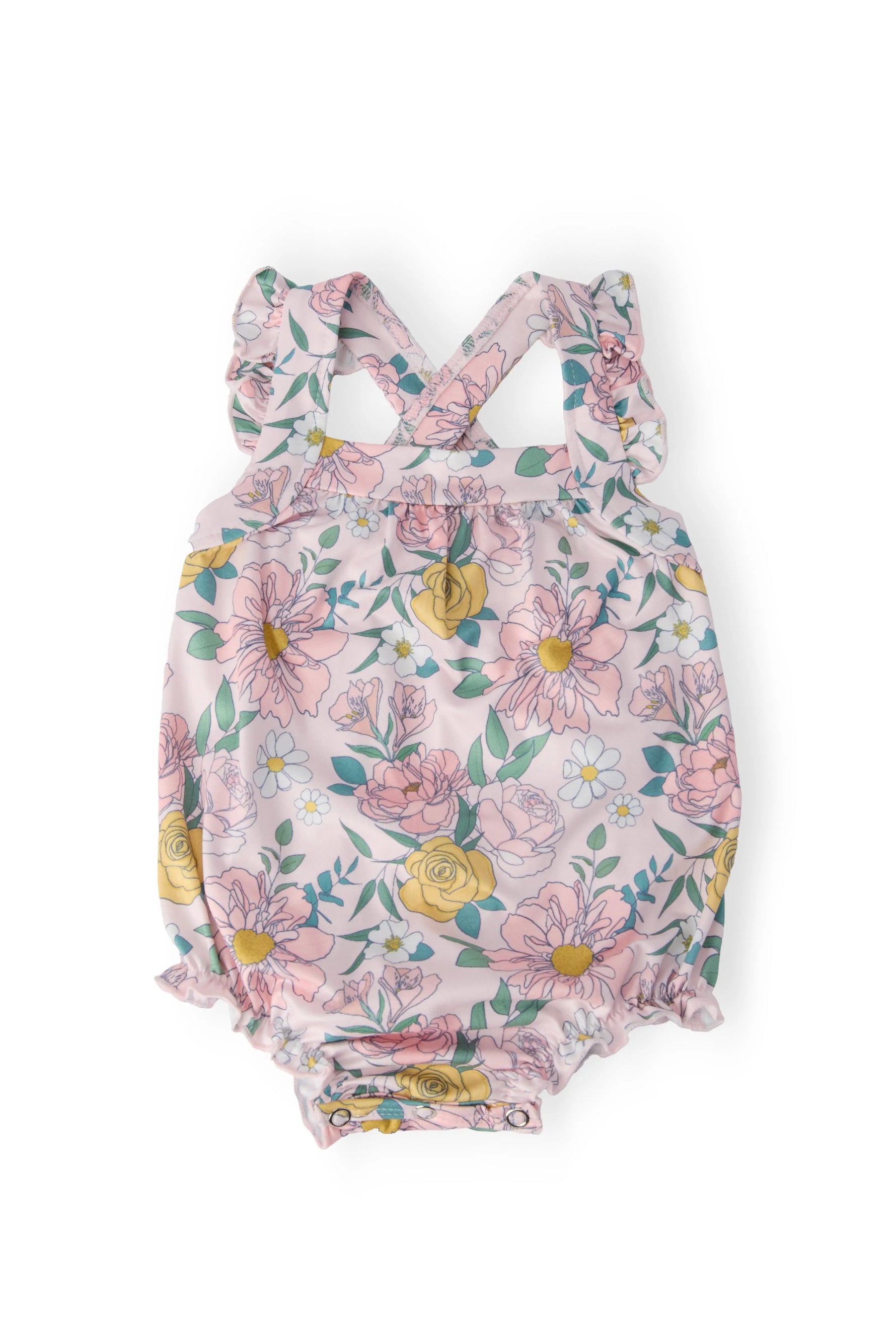 Mila & Rose ® Autumn Breeze Ruffle Cross Back Romper - 