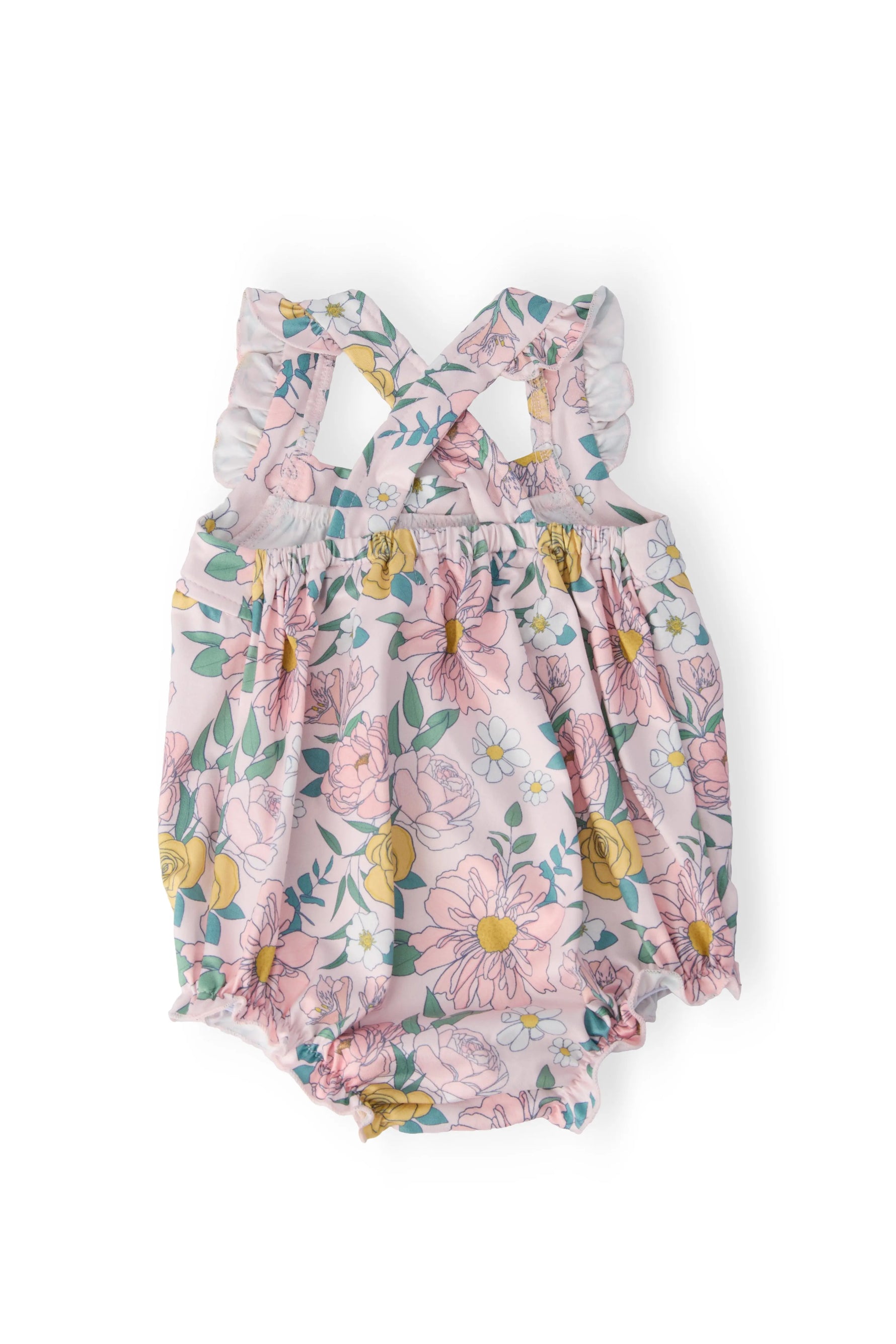 Mila & Rose ® Autumn Breeze Ruffle Cross Back Romper - 