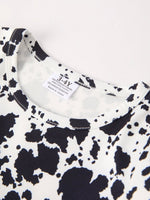 Autumn Cow Pattern Girls Long Sleeve Dress Cozy Everyday Rylee Faith Designs Everetts Place: Online Boutique