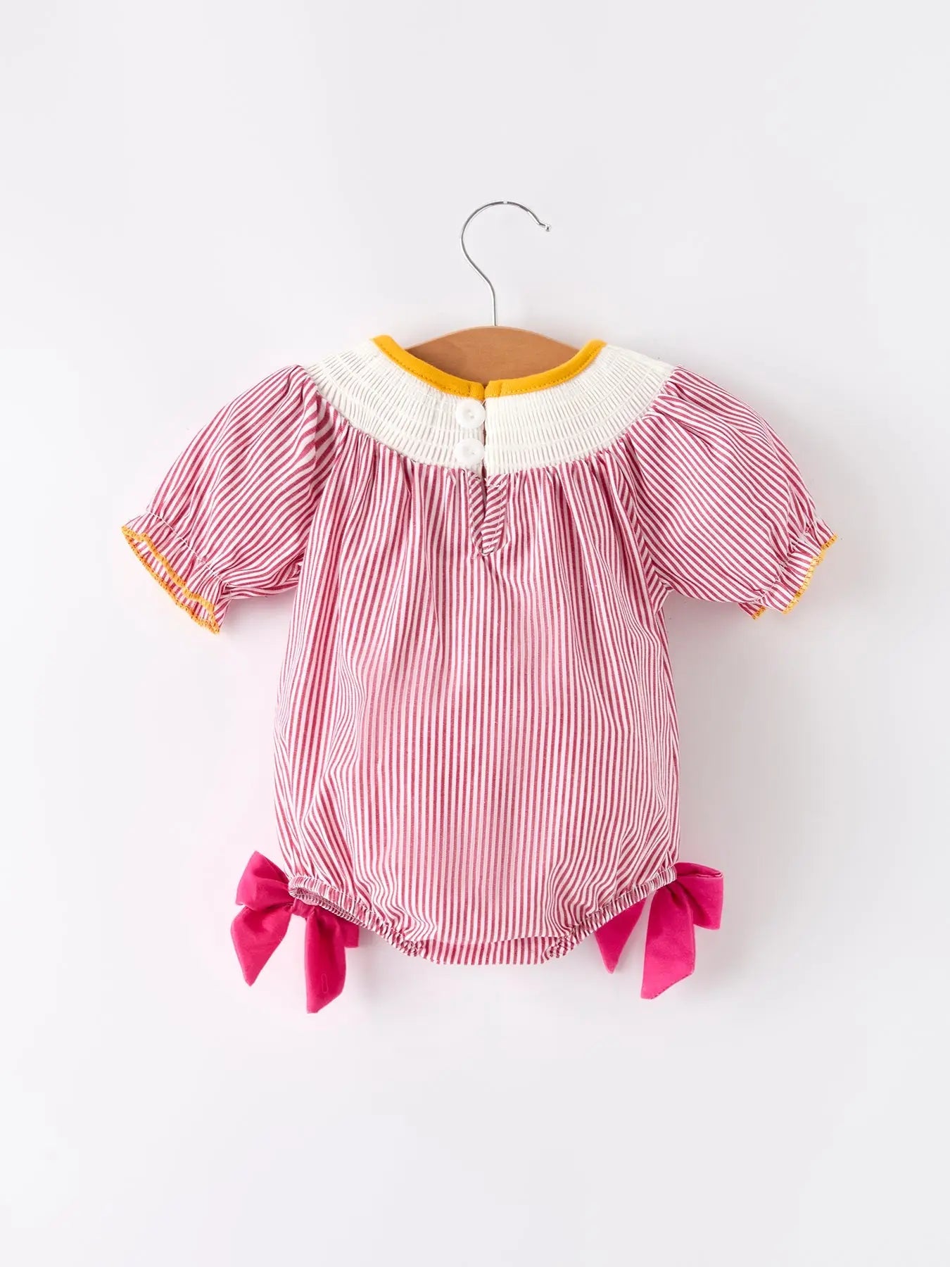 Autumn Rooster Smock Embroidered Baby Girl Romper Outfit Rylee Faith Designs Everetts Place: Online Boutique