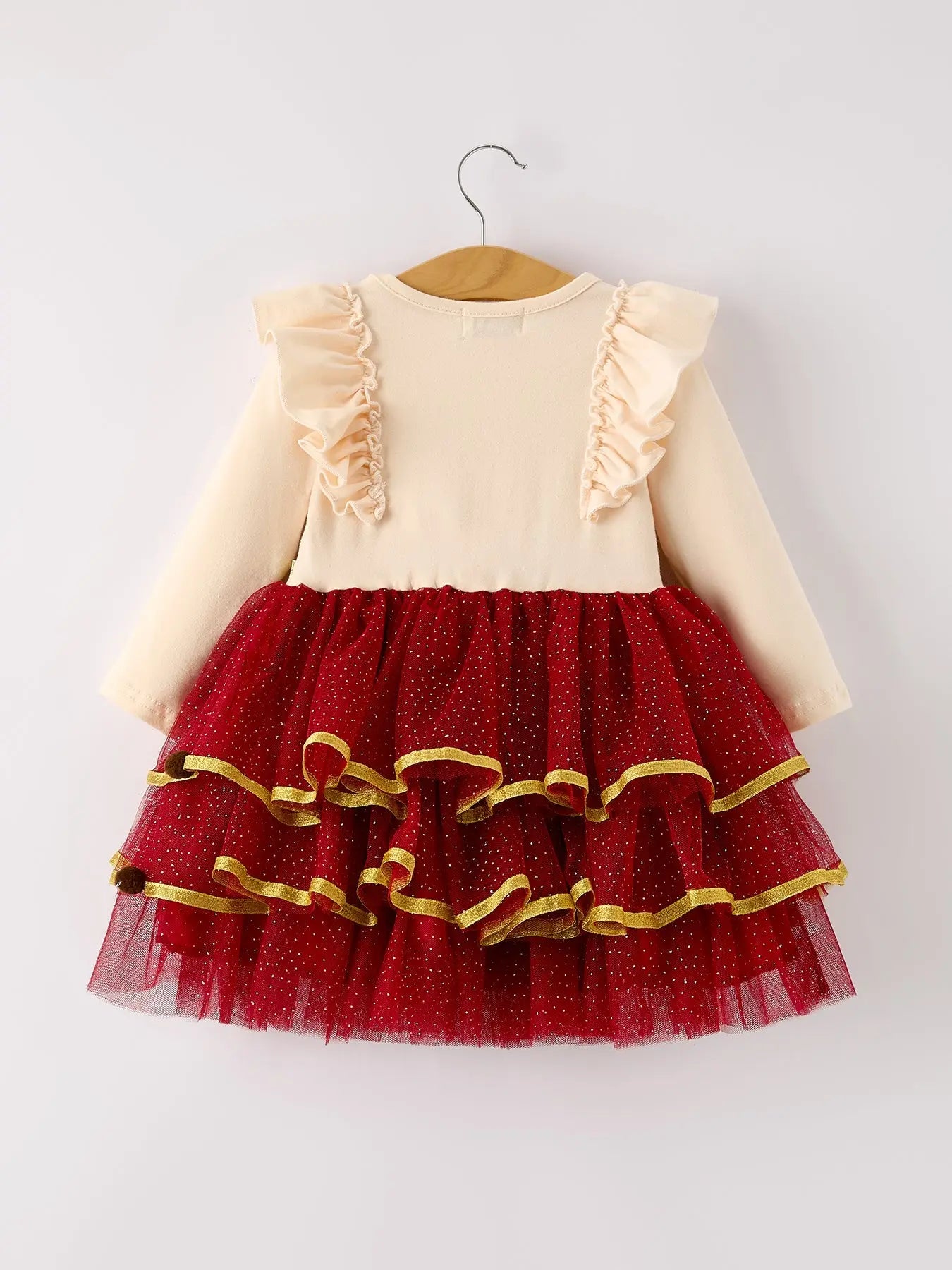 Autumn Thanksgiving Tulle Red Girls Long Sleeve Dress Rylee Faith Designs Everetts Place: Online Boutique
