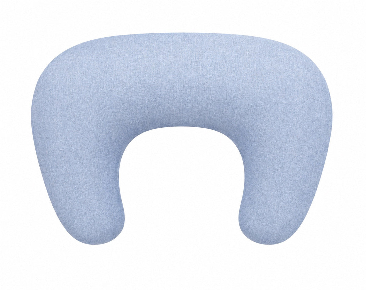Light Denim Ruffle Nursing Pillow Cover by Little Mae & Co