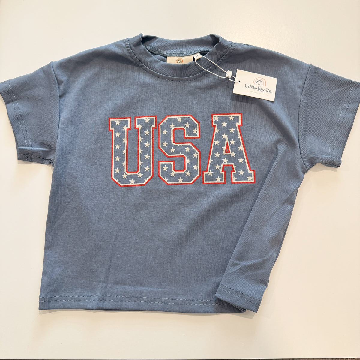 USA Stars Oversized Tee by Little Joy Co. at Everetts Place