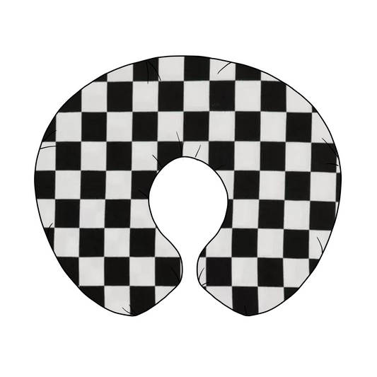 Black And White Checkered Nursing Pillow Cover For Feeding Little Mae & Co Everetts Place: Online Boutique