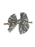 Little Mae & Co baby girl nylon sailor bow for headband or clip.