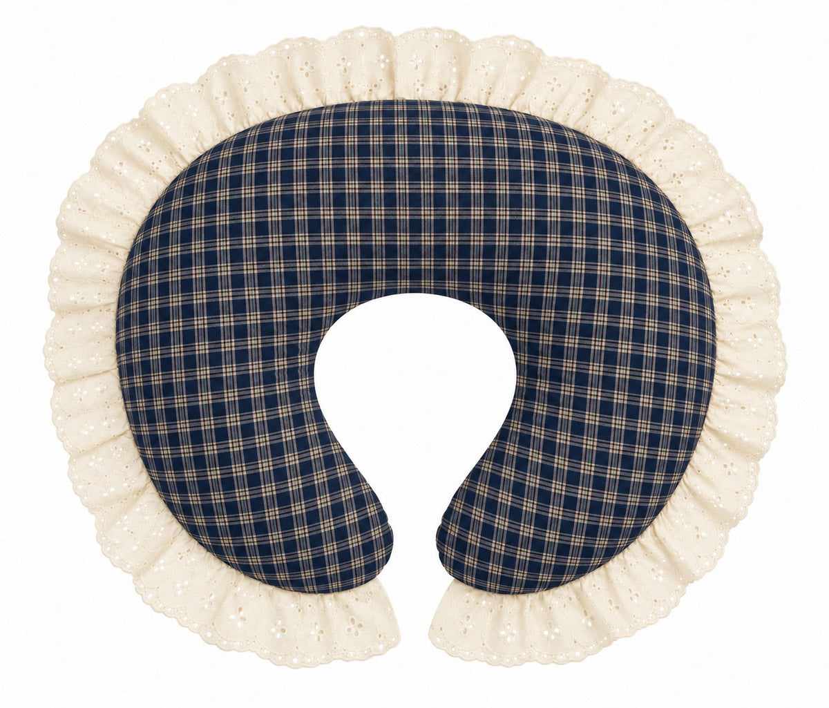 Ivory Eyelet Ruffle Original Nursing Pillow Cover by Little Mae & Co