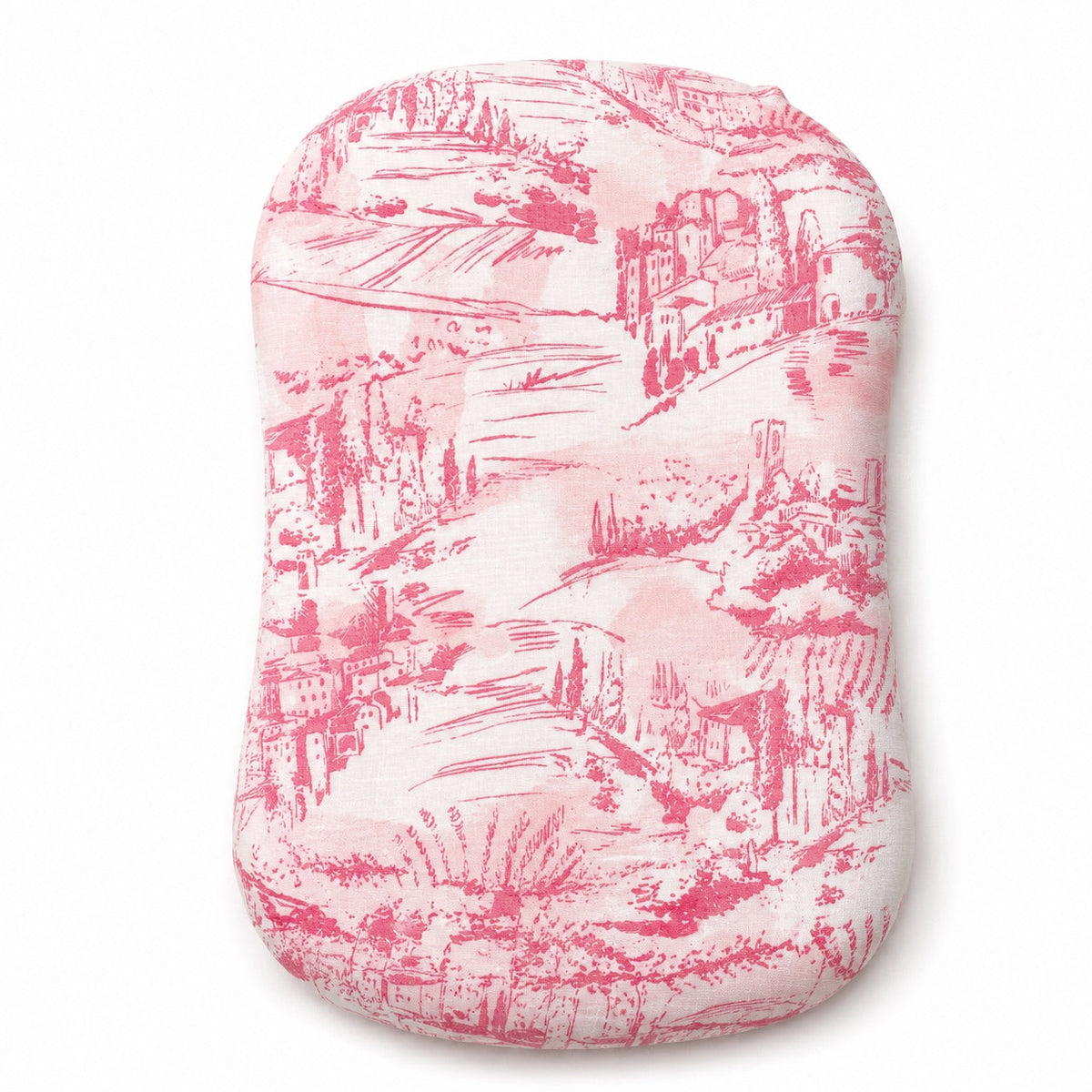 Pink Toile Ruffle Baby Lounger Cover by Little Mae & Co