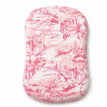 Pink Toile Ruffle Baby Lounger Cover by Little Mae & Co