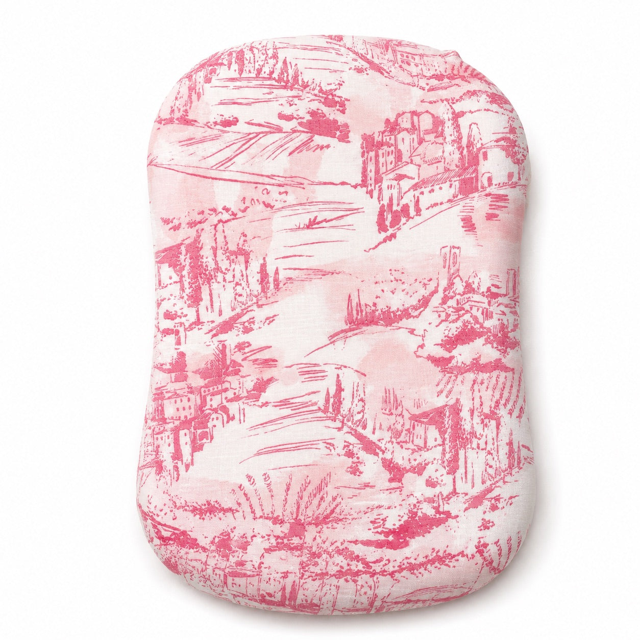 Pink Toile Ruffle Baby Lounger Cover by Little Mae & Co