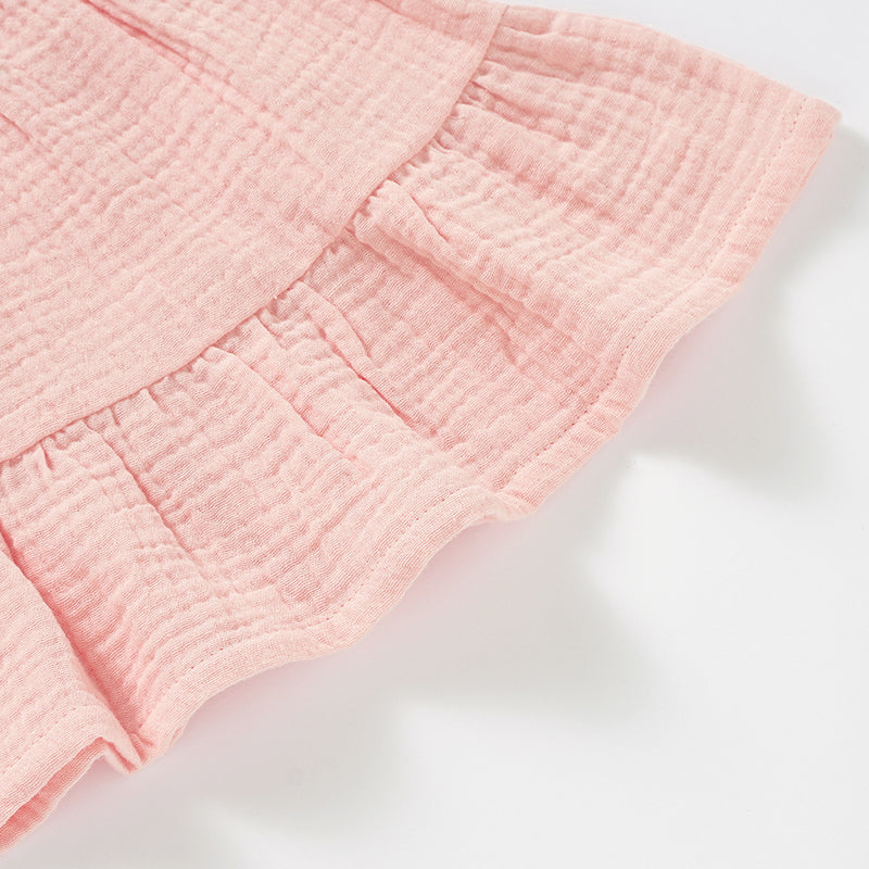 Organic Cotton Muslin Baby Dress 100 Percent Soft Lightweight Button Strap Multiple Colors and Sizes Available Newcastle Classics