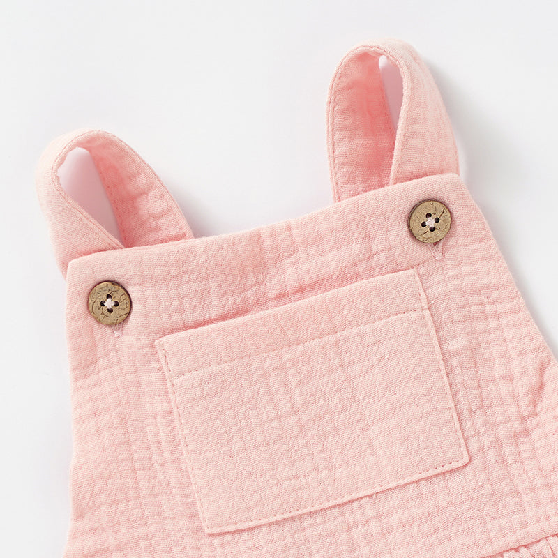 Organic Cotton Muslin Baby Dress 100 Percent Soft Lightweight Button Strap Multiple Colors and Sizes Available Newcastle Classics