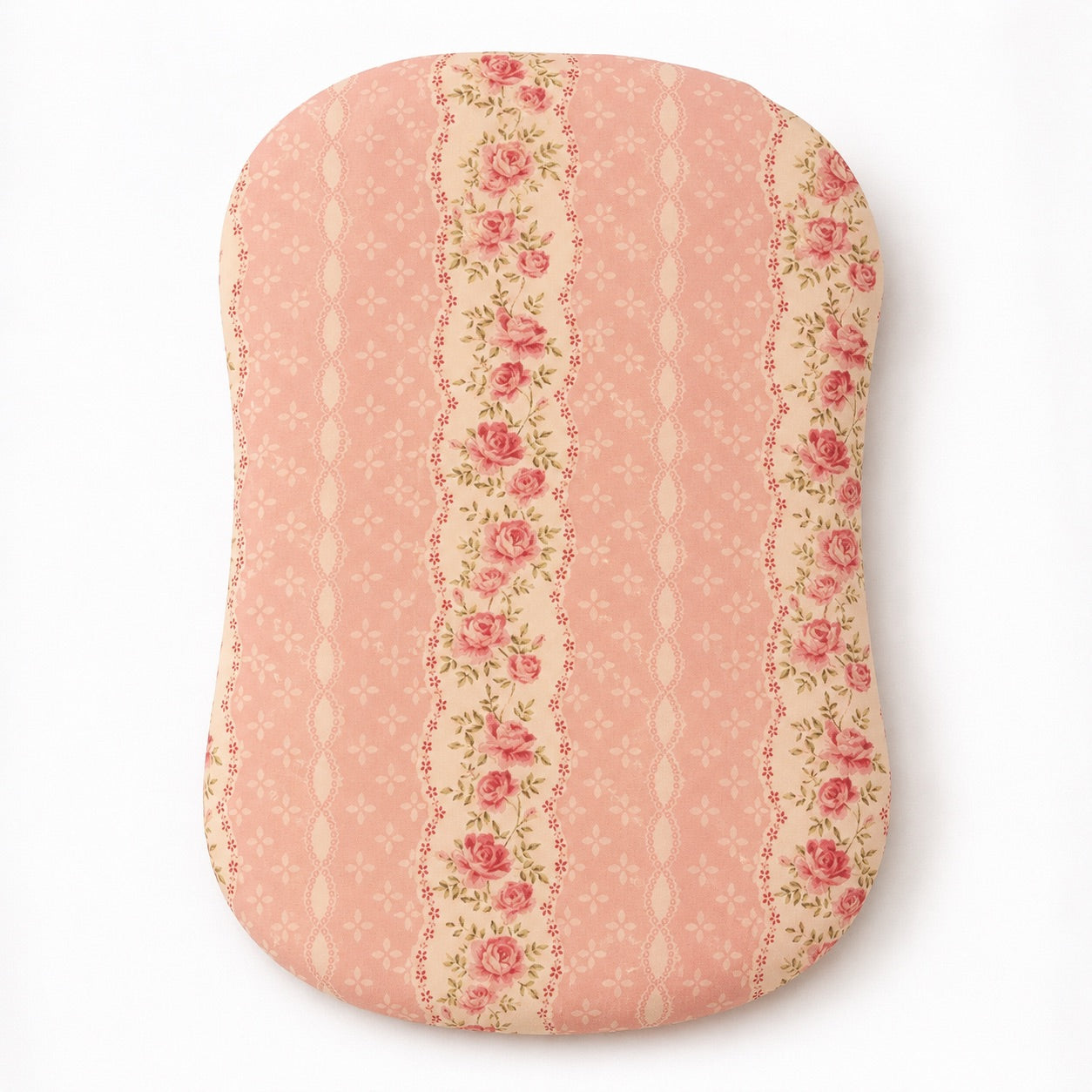 Pink Rose Ruffle Baby Lounger Cover by Little Mae & Co