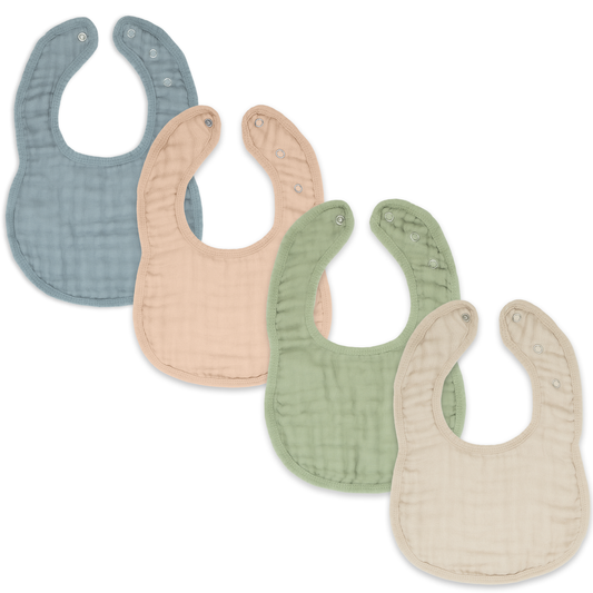 Multicolor Muslin Bibs For Babies Drool Absorbent Set Comfy Cubs Everetts Place: Online Boutique 19.99