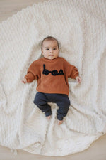 Little Joy Co. Little Joy Co. Hand - Embroidered BOO Chunky Knit Sweater For Kids - Everetts Place Boutique - 