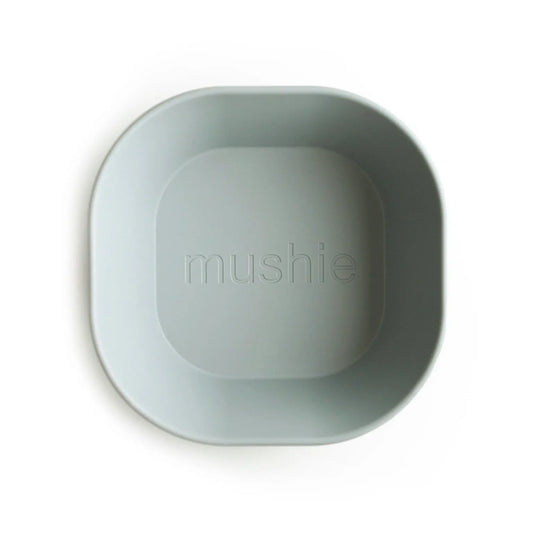 Square Dinnerware Bowls for Babies BPA Free Microwave and Dishwasher Safe Soft Colored Design Mushie