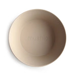 Mushie Round Dinnerware Bowl Set BPA Free Plastic Dishwasher Safe Microwave Safe - Baby & Toddler > Nursing & Feeding Dinnerware