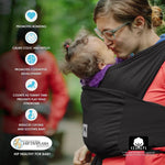 Baby K'tan Baby K'tan Breeze Baby Carrier Black - Baby & Toddler > Baby Transport > Baby Carriers Slings