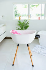 Elevated Ergonomic Baby Bathtub for Infants & Toddlers by Babu Bath